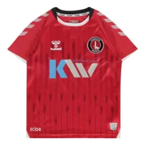 Hummel Charlton Athletic Home Shirt 2021 2022 Juniors - Red
