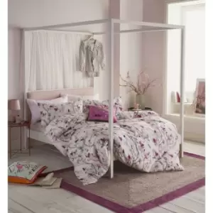 Story Tree Duvet Cover Set 100% Cotton Pink Bedding King - Pink - Cath Kidston