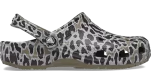 Crocs Classic Animal Print Clogs Unisex Khaki / Leopard W7/M6