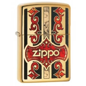 Zippo Logo High Polish Brass Finish