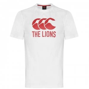 Canterbury British and Irish Lions Logo T Shirt Mens - Bright WHITE