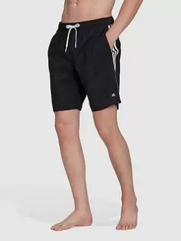 adidas Sportswear 3-stripes Clx Swim Shorts - Black/White, Size 2XL, Men