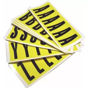 Character set, height x width 90 x 38 mm, self-adhesive letters A - Z, 26 cards
