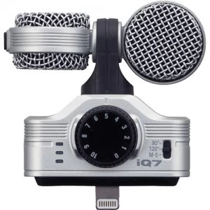 Zoom iQ7 Mid Side Stereo Microphone for iOS Devices with Lightning Connector Recorder