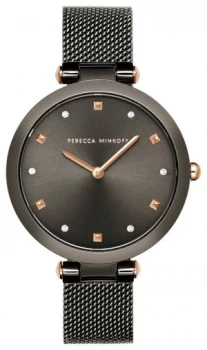 Rebecca Minkoff Ladies Black Stainless Steel Bracelet Watch