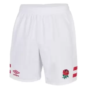 Umbro England Rugby Home Shorts 2022 2023 Adults - White