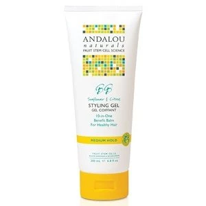 Andalou Naturals Brilliant Shine Sunflower and Citrus Medium Hold Styling Gel 200ml