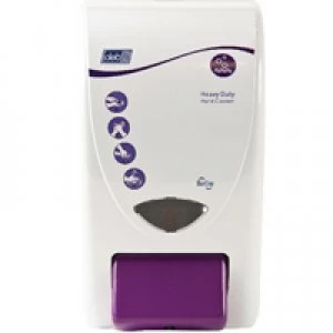Deb Stoko White and Purple Cleanse Heavy 2000 Washroom Dispenser HVY2L