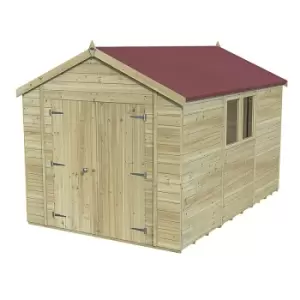 12' x 8' Forest Premium Tongue & Groove Pressure Treated Double Door Apex Shed (3.65m x 2.52m)