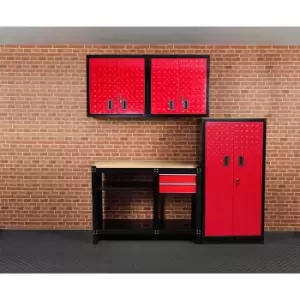 Hilka 4 Piece Garage Storage Solution - Red & Black