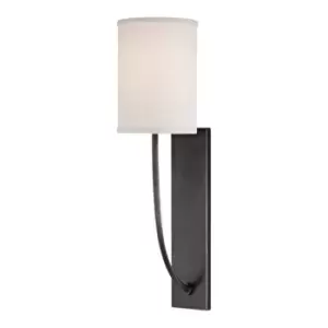 Colton 1 Light Wall Sconce Old Bronze, Linen