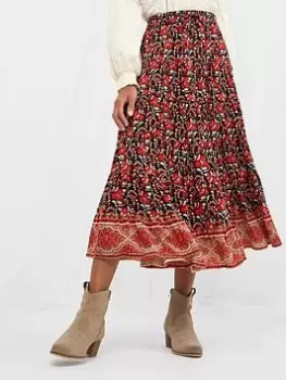 Joe Browns Boho Border Print Midi Skirt -multi, Multi, Size 8, Women