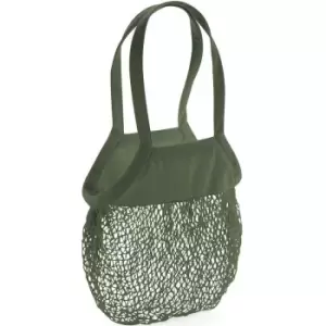 Westford Mill Mesh Tote Bag (One Size) (Olive Green)