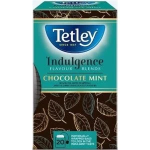 Tetley Indulgence Teabags String and Tag Chocolate Mint 20 Bags 4003A