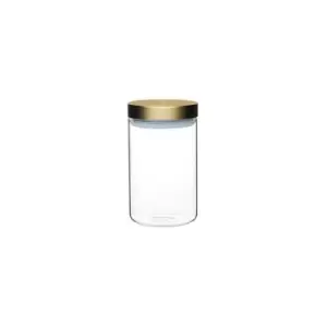 Masterclass - Master Class Medium Glass Canister with Burnished Brass Lid