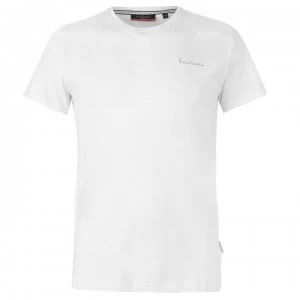 Pierre Cardin Plain T Shirt Mens - White