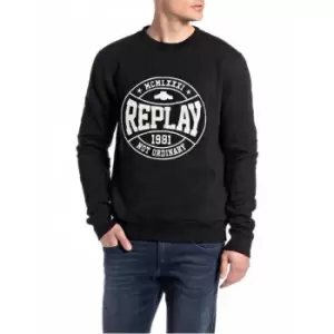 Replay Replay Crew Sweatshirt Mens - Black