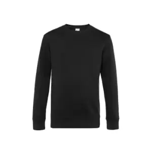 B&C Mens King Crew Neck Sweater (S) (Pure Black)