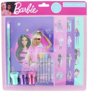 Barbie Stick and Stamp Stationery Set
