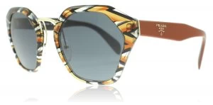 Prada PR04TS Sunglasses Sheaves Grey Orange VAN9K1 55mm