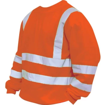 Hi-vis Sweatshirts (EN20471) Orange - L - Sitesafe