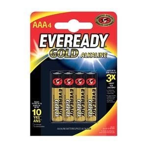 Eveready Gold AAA Alkaline Batteries Pack of 4