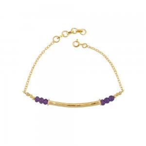 Juvi Designs Gold vermeil boho bamboo bar bracelet Purple