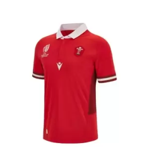 Macron Wales Rugby Home Shirt 2023 2024 Juniors - Red