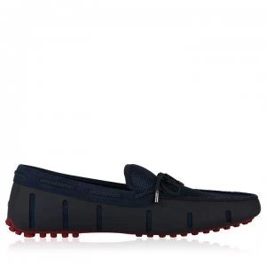 Swims Braided Lux Loafers - Navy/Deep Red