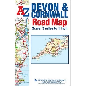 Devon & Cornwall Road Map Sheet map, folded 2018