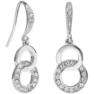 Ladies Adore Base metal Signature Interlocking Ring French Wire Earrings