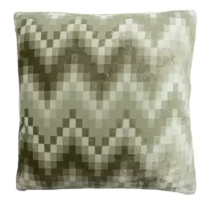 Broadway 770 Woven Chevron Cushion Natural, Natural / 55 x 55cm / Polyester Filled