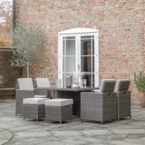 Gallery Outdoor Mileva 8 Seater Cube Dining Set Natural
