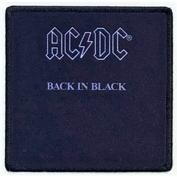 AC/DC - Back In Black Album Cover Standard Patch