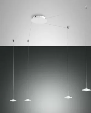 Susanna LED Cluster Pendant Ceiling Light White Glass