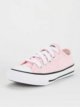 Converse Chuck Taylor All Star Crochet Ox Childrens Trainers, Pink, Size 2