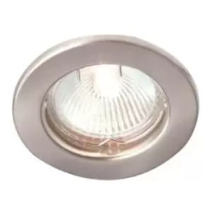 Robus 50W Pressed Steel Circular Straight Downlight Brushed Chrome - R101-13