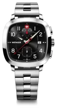 Wenger 01.1933.109 Mens Vintage Sport Chrono (40mm) Black Watch