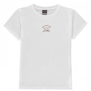 Paul And Shark Crew Junior Boys Chest Logo T Shirt - White 010
