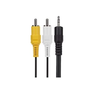 Maplin 2.5mm 3 Pole Jack Terminal to Twin Phono Cable 1.8m