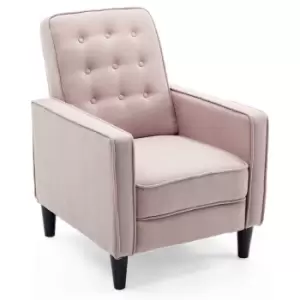 Kenton Linen Recliner Chair - Dusty Pink