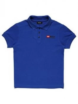 Diesel Boys Classic Short Sleeve Polo - Blue, Size 16 Years