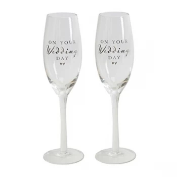Amore By Juliana Champagne Flute Set - Wedding Day