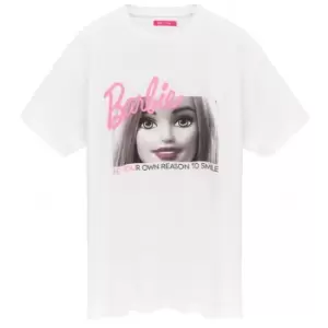 Barbie Womens/Ladies Be You Oversized T-Shirt (S) (White/Grey/Pink)