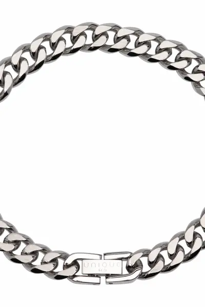 Unique And Co Mens Unique & Co Silver Tone Chain Bracelet - One Size