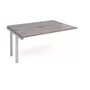 Adapt sliding top add on unit single 1600mm x 1200mm - silver frame and grey oak top