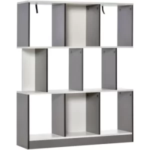 HOMCOM 8 Box 3-Tier Storage Display Unit Bookcase Shelves Home Office