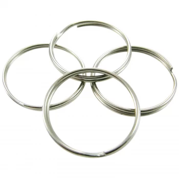 Select Hardware Split Rings Bright Zinc Plated 25mm 4 Pack