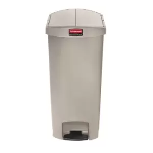 Rubbermaid SLIM JIM waste collector with pedal, capacity 68 l, WxHxD 373 x 781 x 562 mm, beige