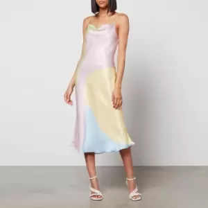 Olivia Rubin Womens Aubrey Midi Dress - Colourblock - UK 8